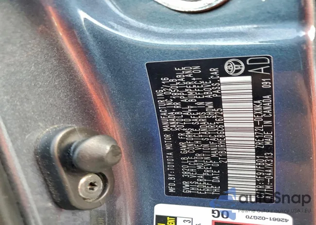 2T1BURHE8GC616725: 93773985