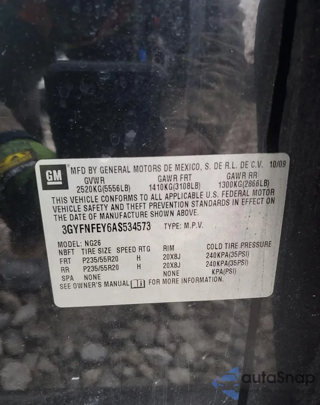 3GYFNFEY6AS534573: 93594005