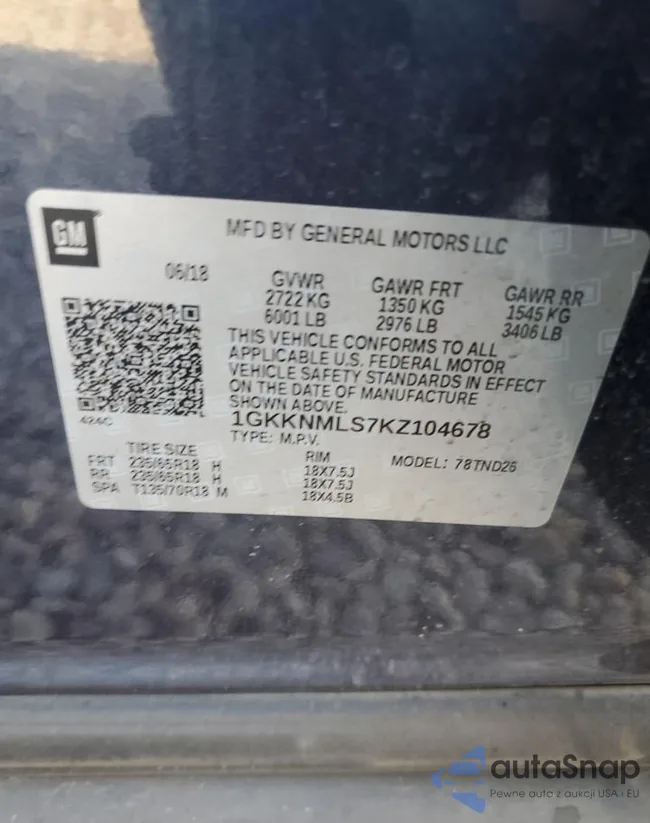 1GKKNMLS7KZ104678: 93669155