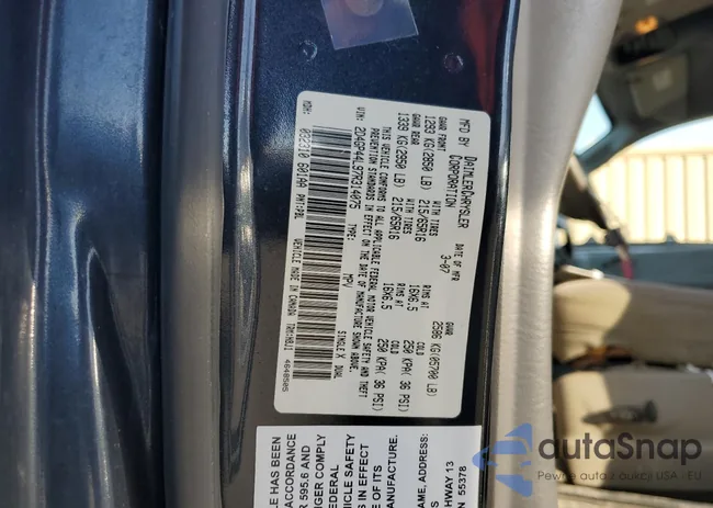 2D4GP44L97R314075: 92489995