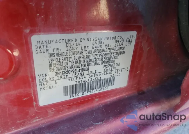 3N1CE2CP9EL410408: 90539665