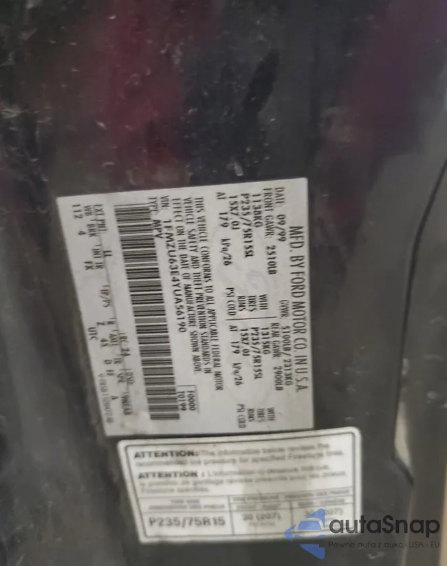 1FMZU63E4YUA56190: 91446305