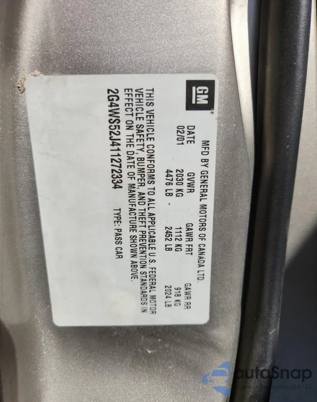 2G4WS52J411272334: 90867625