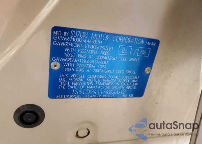 JS3TD941174200012: 92198605