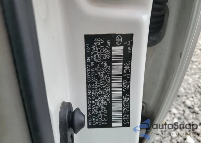 JTDKN3DU7B5371753: 92152995