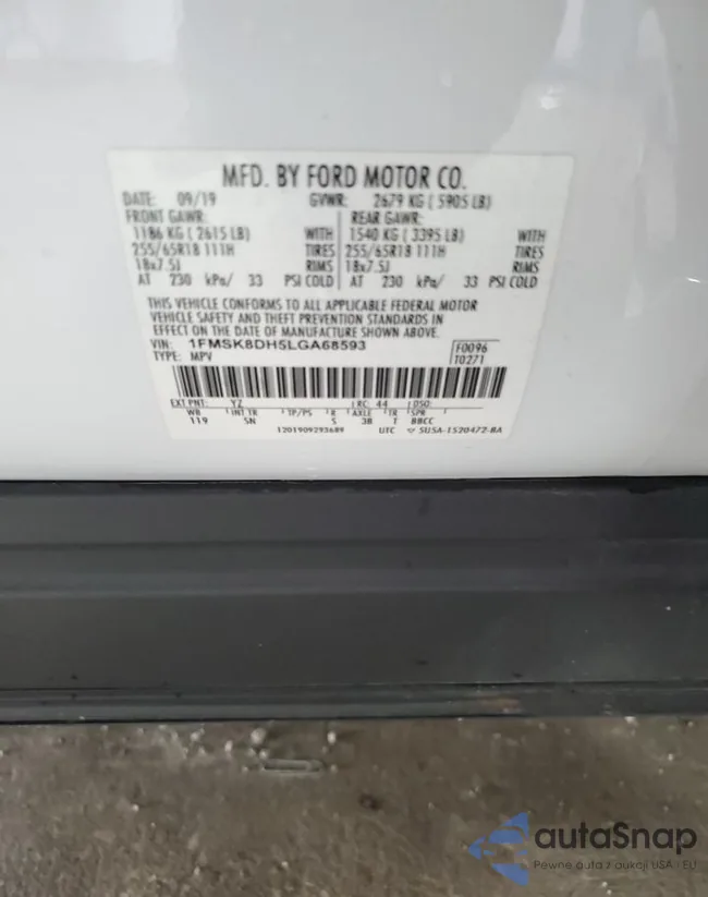 1FMSK8DH5LGA68593: 92812645