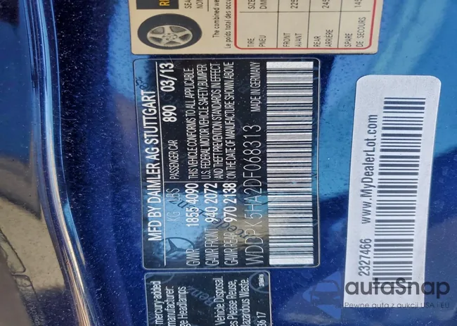 WDDPK5HA2DF068313: 94032845