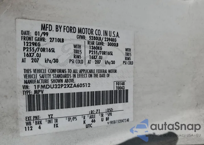 1FMDU32P2XZA60512: 92122765