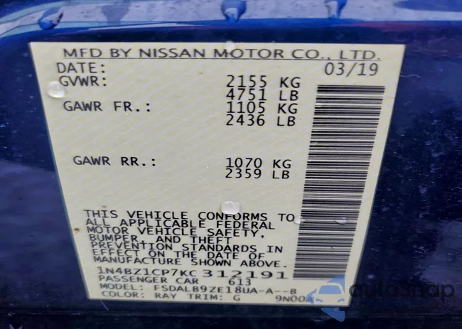 1N4BZ1CP7KC312191: 94195675