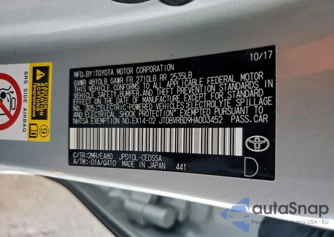 JTDBVRBD9HA003452: 94504225