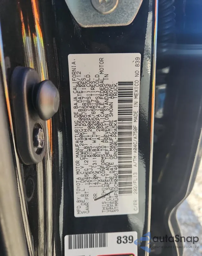 3TMMU4FN3CM046746: 90674535