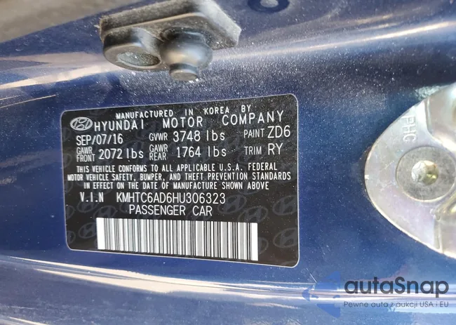 KMHTC6AD6HU306323: 91793695