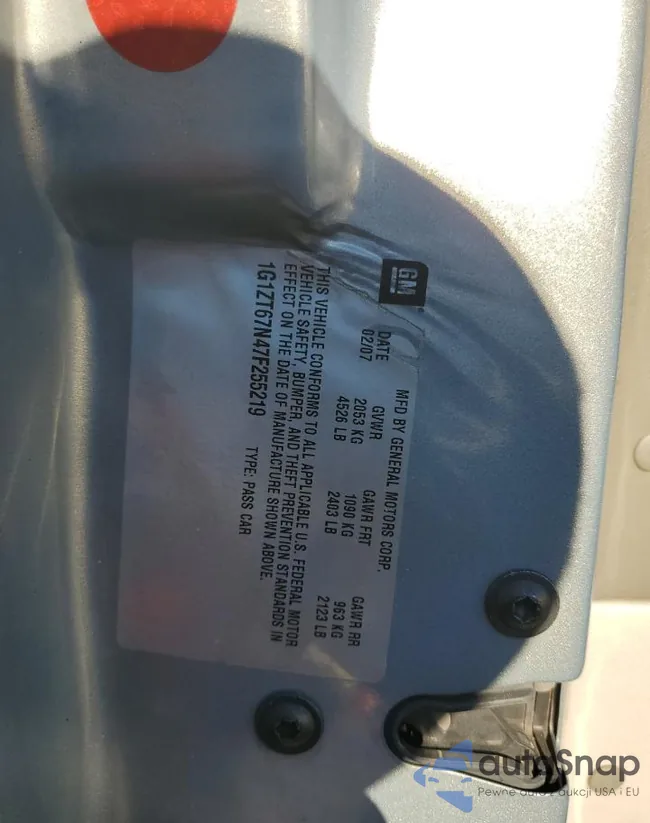 1G1ZT67N47F255219: 85832285