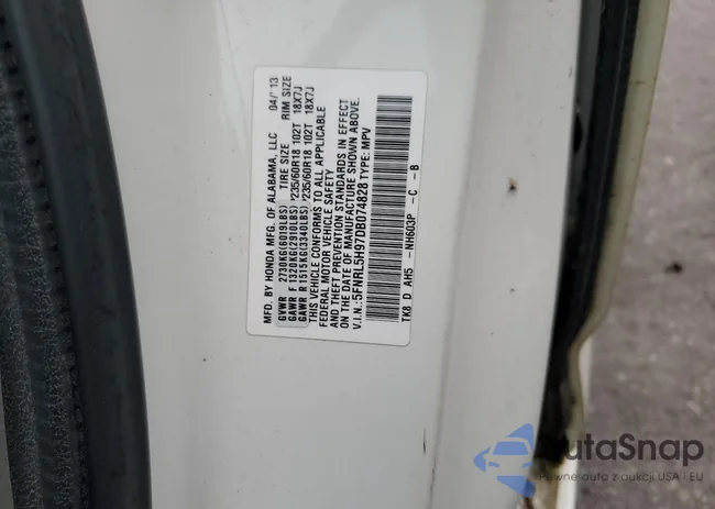 5FNRL5H97DB074828: 90663615