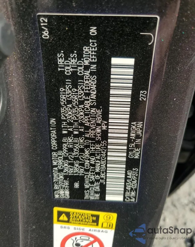 JTJBC1BA8D2442155: 93472935