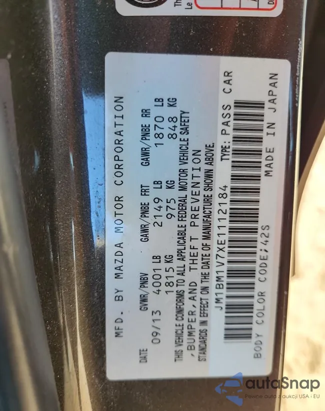 JM1BM1V7XE1112184: 92179695