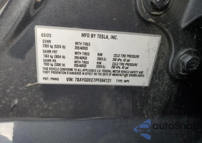 7SAYGDEE7PF694131: 87443615