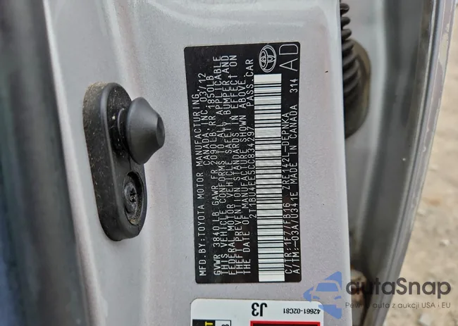 2T1BU4EE5CC834297: 92994935