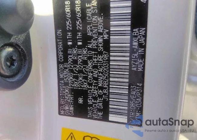 JTJBJRBZ5G2031987: 91519335