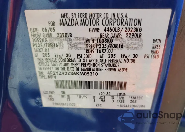 4F2YZ92Z36KM05310: 90972905