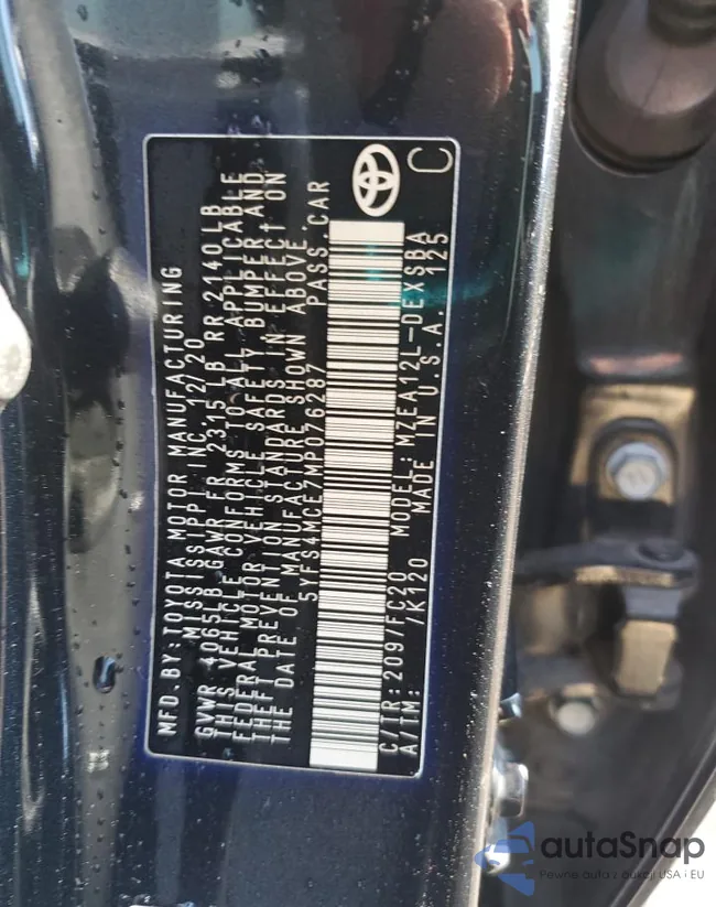 5YFS4MCE7MP076287: 91034515