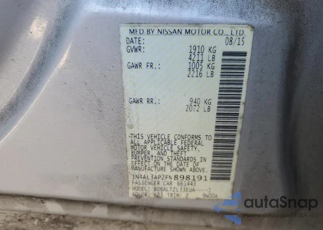 1N4AL3AP2FN898191: 92224885