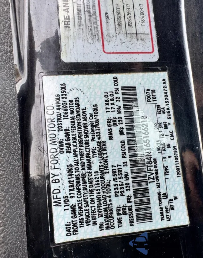 1ZVFT84N165166218: 91340135