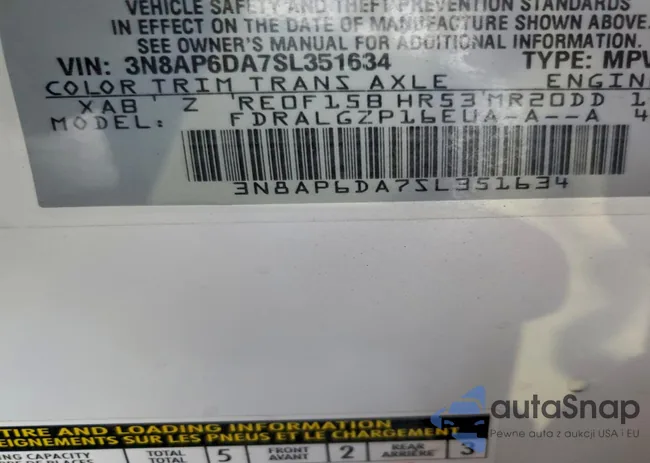 3N8AP6DA7SL351634: 94400565