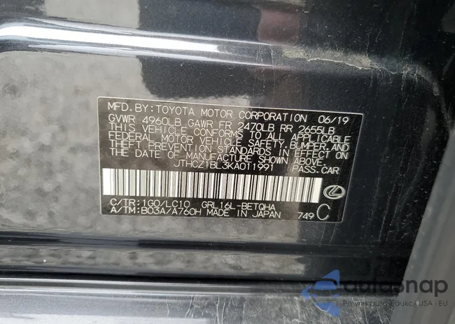 JTHCZ1BL3KA011991: 91986475