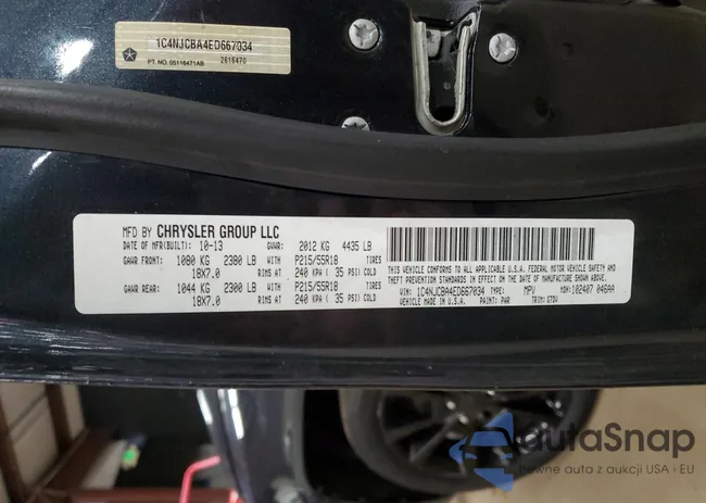 1C4NJCBA4ED667034: 91317125