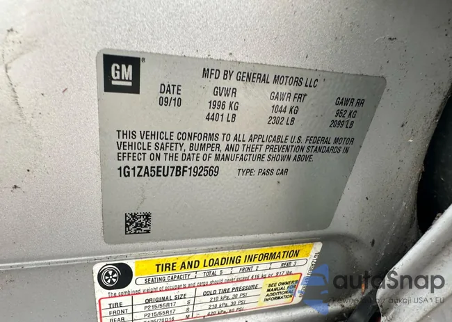 1G1ZA5EU7BF192569: 91368475