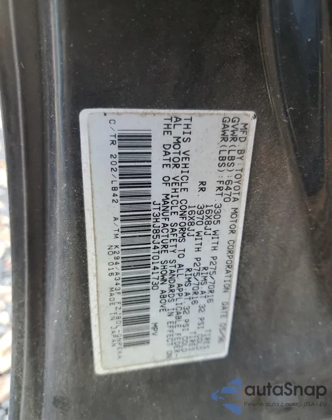 JT3HJ85J4T0141730: 91480235