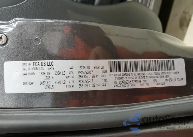 2C4RDGEG0JR282206: 91603425