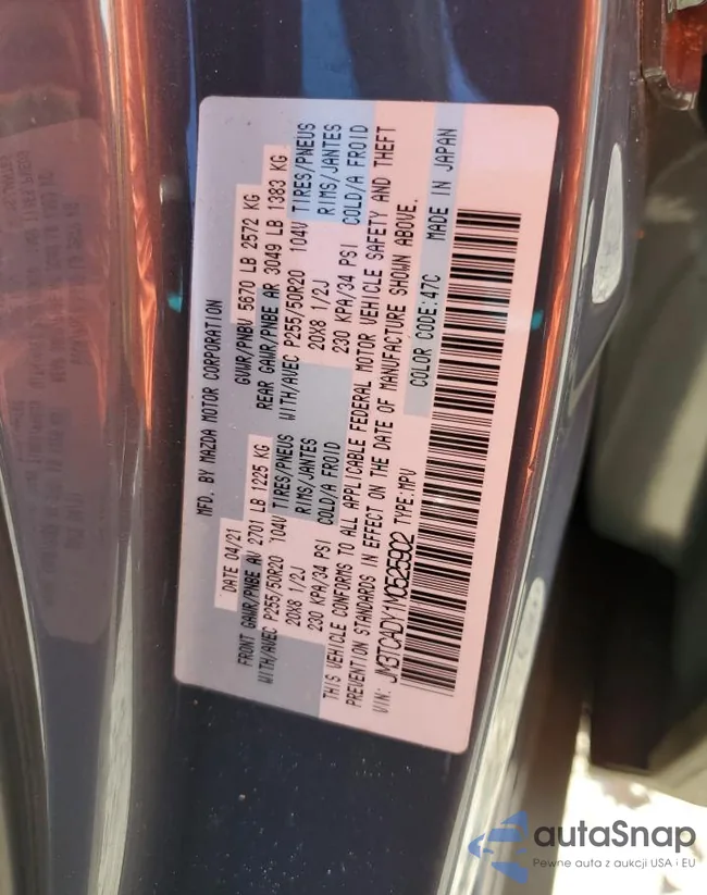 JM3TCADY1M0525902: 92303935