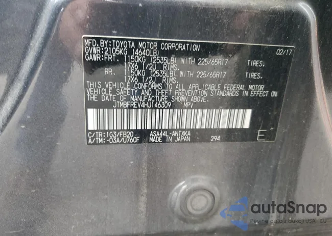 JTMBFREV4HJ146309: 92666745