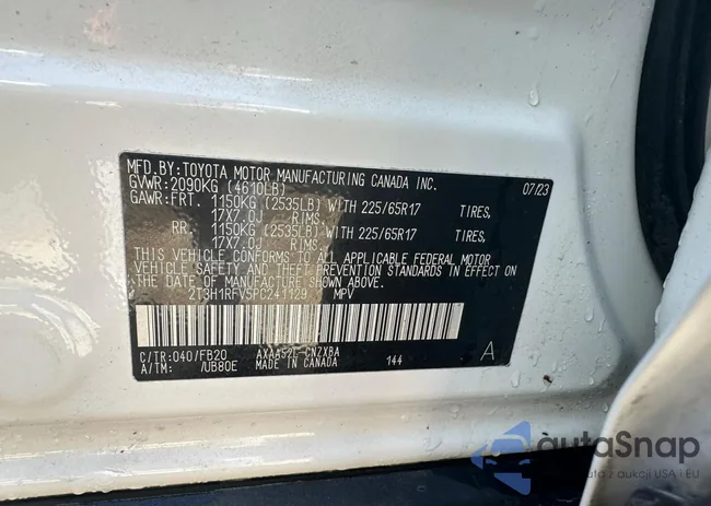 2T3H1RFV5PC241129: 93778155