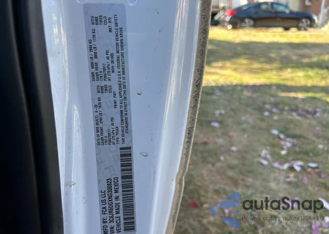 3C6JR6DGXNG300823: 91510135