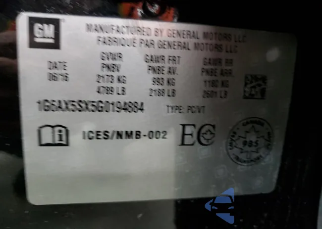 1G6AX5SX5G0194884: 91195835