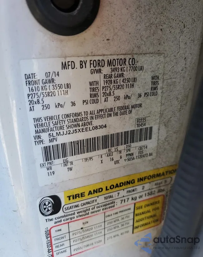 5LMJJ2J5XEEL08304: 91400065