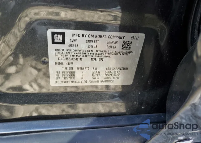 KL4CJBSB3JB549146: 92985495