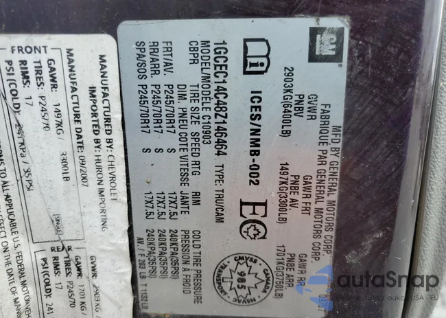 1GCEC14C48Z146464: 92327995