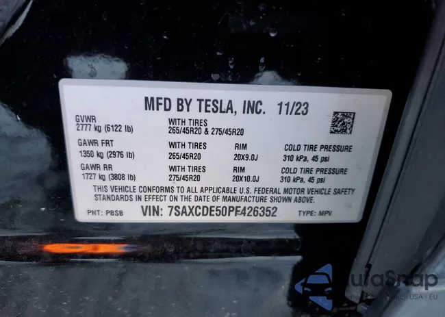 7SAXCDE50PF426352: 92157945