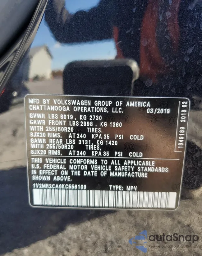 1V2MR2CA6KC556109: 91114425