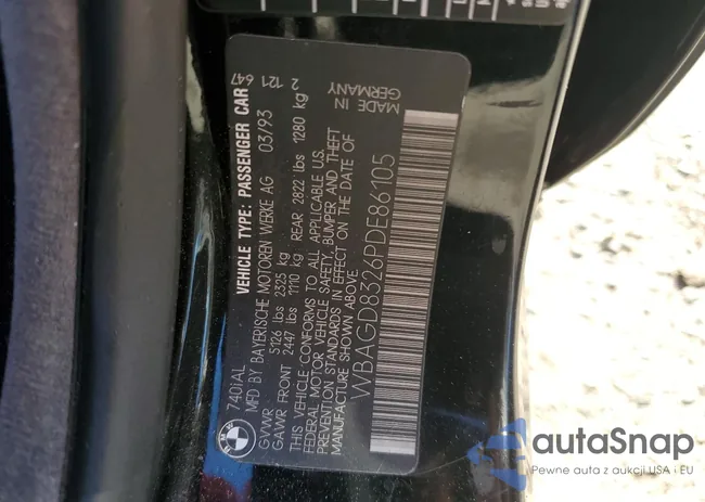 WBAGD8326PDE86105: 92854935