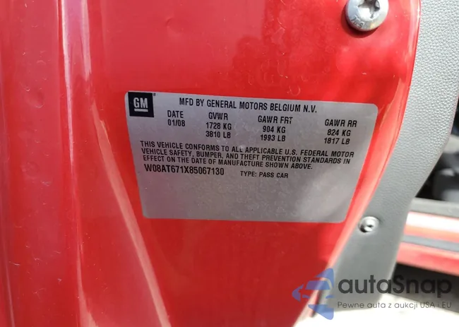 W08AT671X85067130: 91218775