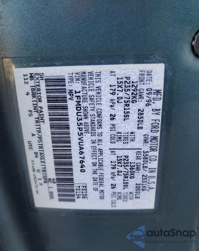 1FMDU35P5VUA67640: 86227975