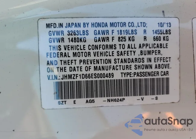 JHMZF1D66ES000489: 90905915