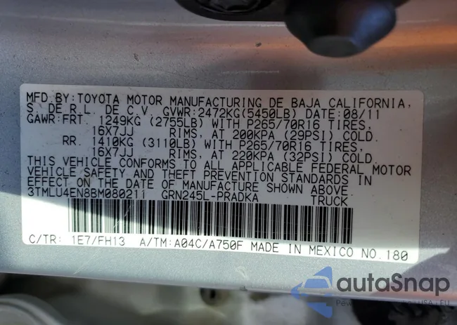 3TMLU4EN8BM080211: 91465255