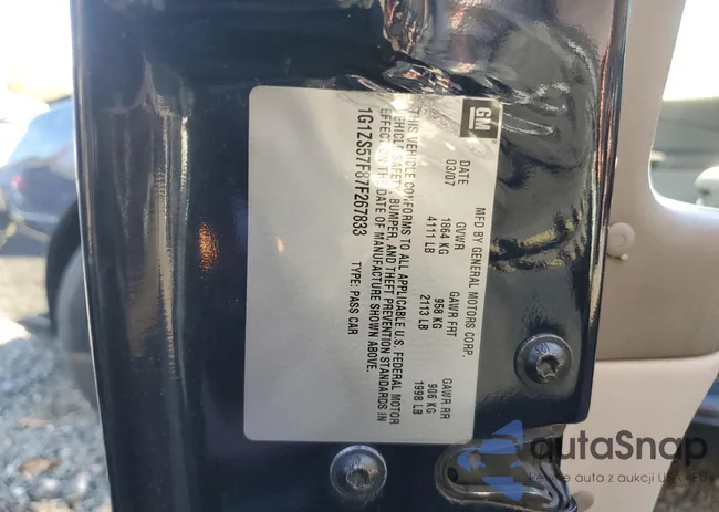 1G1ZS57F87F267833: 91600385