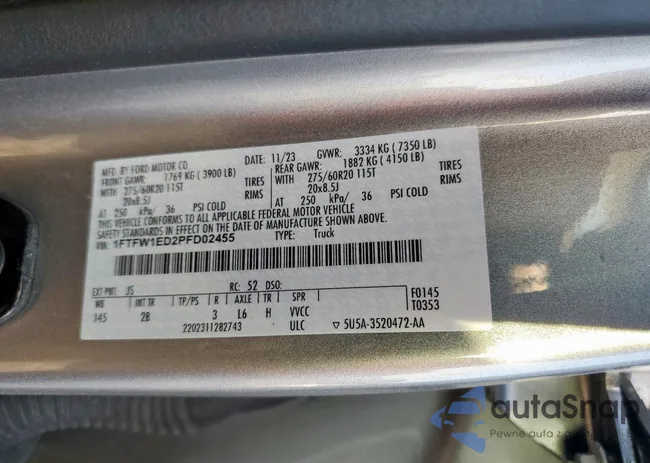 1FTFW1ED2PFD02455: 74494935